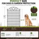 10 Panels No Dig Tall Garden Fence Panel – 44" H X 23.6' L Rustproof Metal Dog Fence Outdoor for Yard, Decorative Animal Barrier Fence for Pet, Garden Border, Patio, Flower Beds| Temporary Fencing