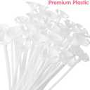 50Pcs Plastic Balloon Sticks with Base, Balloon Holder Sticks Weights for Tying Birthday Parties, Graduation, Holiday, Wedding, Anniversary Decoration