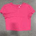 Me to We Essentials Crop Tops for Women Girls, Set of 2, (Plain Pink Size M) (Textured Green Size S)