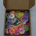 Jadive 48 Pcs Sweet Donut Party Favors Donut Keychain Sweet Doughnut Theme Birthday Party Supplies Pendant Ornament for Christmas Kids Boy Girl Gift Reward Goodie Bag Fillers, 12 Colors