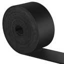 Neoprene Rubber Strips Solid Rubber Rolls Use for Gaskets DIY Material, Supports, Leveling, Sealing, Bumpers, Protection, Flooring (2In x 1/8In x 10Ft) (Black)