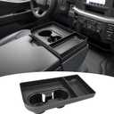 Jump Seat Cup Holder Organizer for 2021-2025 Ford F150 & 2023-2026 Ford F250 F350 F450 F550 F600 Super Duty Center Console Cup Holder Insert Cupholder Coaster Liner Accessories(Jump Seat Only)