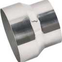 OD 4 Inch to OD 5 Inch Exhaust Pipe to Component Pipe Adapter Reducer 4" OD to 5" OD Polished Stainless Steel 4" Overall Length