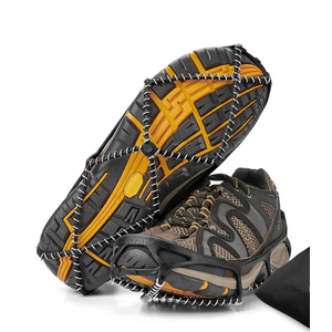 Yaktrax Walk Traction Cleats - 360-Degree Grip on Snow, Ice, & Multi-terrain Surfaces - Elastic Outer Band w/ Easy-On/Off Heel Tab & 1.2mm Zinc-coated Steel Coils - Abrasion & Rust Resistant - Unisex Small