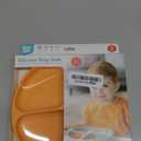 Bumkins Toddler and Baby Suction Plate, Silicone Divided Grip Dish, Babies and Kids, Baby Led Weaning, Children Feeding Supplies, Non Skid Sticky Bottom, Platinum Silicone, 6 Months Up, Tangerine