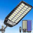 Deepn Solar Lights Outdoor 9000W, Commercial Grade Street Lights for Outside, Solar Parking Lot Lights, Dusk to Dawn LED Security Flood Light Motion Sensor with Remote Control, LA078W, 1 Pack