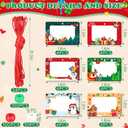 Neptniopllab 24 Sets DIY Wooden Christmas Stocking Tags Crafts Kit,Blank Unfinished Christmas Name Tag Craft Kit Necklace Crafts, Xmas Crafts, Holiday Gifts, Party Favors, Classroom Activities