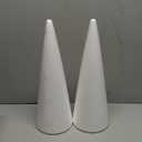 SUPVOX 2pcs Foam Cones Christmas Tree Cones for DIY Modeling Craft Floral Arranging Supplies (5.3X14.9in)