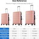 OLIXIS 20 Inch Carry-On Luggage, Hardside Suitcase with Spinner Wheels, Lightweight ABS Hard Shell Travel Luggage, TSA Approved Lock, Expandable Small Suitcase for Business & TravelPink