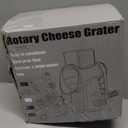 Weltonhm Rotary Cheese Graters with 4 Blades, Large Hand Crank Cheese Grater with Waffle Slicer, Grey Cheese Shredder with Suction Base, Easier for Shredding & Grating (Grey, 4 Graters) (Gray)