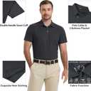 LETAOTAO Short Sleeve Polo Shirts for Men Quick Dry Performance Golf Shirt (Green, M)