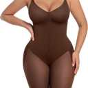 SHAPELLX Fajas Colombianas Moldeadoras Shapewear for Women Butt Lifter Body Shape Full Body Shapewear With Zipper Crotch, Large