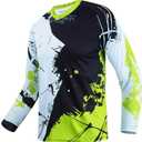 Dirt Bike Jersey for Youth, Kids Mountain Bicycle Shirt Long Sleeve for Motorcycle Motocross BMX Moto Mx Offroad Racing (6 Years, Green)