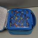 Bento Lunch Box for Kids With 8oz Soup thermo,Leak-proof Lunch Containers with 5 Compartment,thermo Food Jar and Lunch Bag, Food Containers for School (A-Blue(Extreme Locomotive))