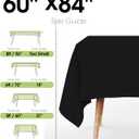Pureegg Rectangle Table Cloth 60" x 102" – 8 Packs, Durable Polyester Tablecloth Offers Reusable & Washable Protection, Ideal for Outdoor Party, Picnic, Wedding, Banquet and Birthday, Black