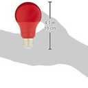 Amazon Basics A19 Red Color Party LED Light Bulbs, 60W Equivalent, 9W Energy Efficient, E26 Standard Base, Non-Dimmable, 10,000 Hour Lifetime, 2-Pack