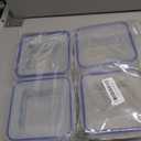 LOCK & LOCK Easy Essentials Storage Food Storage Container Set / Food Storage Bin Set - 4 Piece, Clear