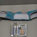 Dog Grooming Hammock, Adjustable Restraint Sling for Nail Trimming, Hands-Free Cat Grooming Harness for Easy Bathing, Haircuts & Claw Care at Home, Blue XS (XS-Leg Space:6-9.2"))