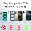 Compatible with iPhone 16 Pro Max Case, Glitter Diamond Crystal Rhinestone Cute Slim Electroplating Shiny Bling Sparkly Cover for Women Girls, Wireless Shockproof TPU Protective Phone Case, Silver