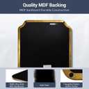 MIRRORART Gold Bathroom Mirrors 22x30, Scalloped Brass Vanity Mirrors Rounded Notched Corner in 1 Anti-Rust Seamless SUS304 Metal Frame Wall Mounted Vertical/Horizontal for Bathroom, Over Sinks