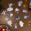 2 x Christmas Tree Decorations 36 PCS Wood Christmas Tree Ornaments Gnomes Christmas Ornaments Hanging for Home Indoors Outdoors Party Supplies Xmas Decor