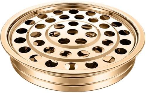 Suzile Communion Trays for Churches - Silver & Stainless Steel Communion Set with Plates, Tray, Ware & Lid (Gold)