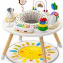 Little Acorn, 4-in-1 Baby Activity Center | Montessori-Inspired Design | 8 Interactive Toys | Tummy Time, Exersaucer & Toddler Table | Shower Gift | Essential (Sun)