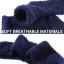 FNOVCO Mens Fuzzy Socks - Soft Cozy Slipper Fluffy Winter Warm Microfiber Plush Sleeping Socks - 5 to 6 Pairs (Brown)