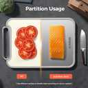 Sumzzz 2-in-1 Stainless Steel Cutting Board, Double-Sided for Raw Meat & Vegetables, Dishwasher Safe, Easy to Clean, Non-Slip Large Chopping Board with Juice Groove, Ideal for Home Kitchen (1611)