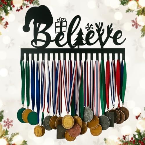 Moxweyeni Metal Medal Hanger Display Christmas Wall Mount Sports Medals Trophy Holder Display Hanger for Gymnastic, Soccer, Runner, Wrest, Football, Basketball Easy to Install