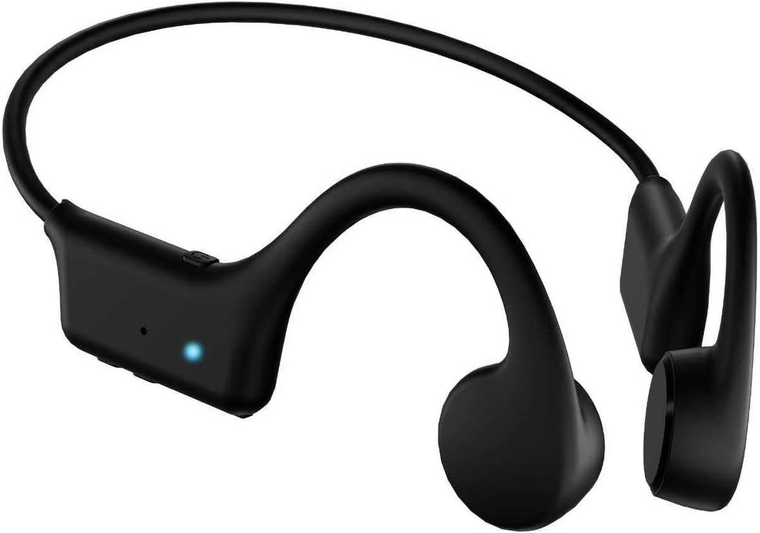 2025 New Bone Conduction Headphones, Bluetooth 5.4 Open-Ear Wireless Sports Headset with Mic & Earplugs, 12H Playtime, Type-C Fast Charge, Waterproof Earphones for Running, Cycling, Gym, Gift
