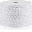 Craft String Pearls 3MM Pearl Bead, 99 Feet White Faux Pearl Garland Spool Roll Strand Wedding Party Decoration (0.12 in 99 ft)