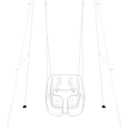 Baby Swing A-Frame Foldable Heavy-Duty Metal Stand for Indoor & Outdoor Exercise Equipment Suitable for Most Toddler/Baby Jumper/Hammock Chair (White)