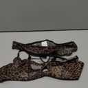 Lilosy Sexy Mesh Sheer Underwire Push Up Lingerie Set Lingerie Set (Small, Leopard)