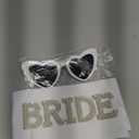 CIEHER Bride Heart Sunglasses & Bridal Sash Set for Bride to Be Gifts Bachelorette Party Favors Bridal Shower Decorations