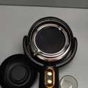 ALYBIT Puff Hide Smokeing Fan for Smoking Indoors, Black Gold Electric Smokeaway Purifier Fan Portable Table Smoke Air PuriferFan Adjustable Angle Kitchen Mini Filter Smoke ExhaustFan(Plug-In)