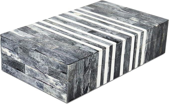 Handicrafts Home Decorative Storage Box 10x6 – Remote Organizer Box with Lid, Modern Decorative Keepsake Box, Boho Shelf Décor, Memory Box for Photos or Letters, Decorative Box for Table Décor