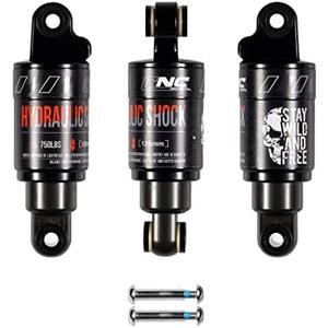 CNC Mountain Bike Rear Shock 125mm,Bicycle Shock Absorber- Hydraulic Rear Suspension Shock for Mtb/Mtn/ebike/Dmn.125x750, Missing Two