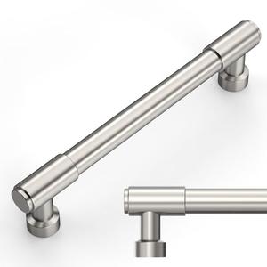 Amerdeco 10 Pack Brushed Satin Nickel Cabinet Pulls 5 Inch(128mm) Hole Center Drawer Pulls Cabinet Hardware Kitchen Cabinet Handles for Bathroom ZH0075