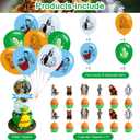 The Wizard of Oz Party Decorations,Princess Birthday Party Supplies Includes Banner- Cake Topper - 24 Cupcake Toppers - 18 Balloons