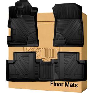 Floor Mats Compatible with 2012-2015 Honda Civic SedanAll Weather Protection Waterproof Durable Anti-Slip Odorless Custom-fit Front Rear Rows Full Set Carpet TPE Liners