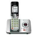 VTech CS6529 1-Handset Cordless Phone with Answering Machine, Caller ID/Call Waiting, DECT 6.0 Expandable, Handset Speakerphone, Silver/Black