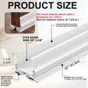 Yaocom 2strip 32" Vinyl U Shape Door Bottom Seal Slide on Door Sweep, White