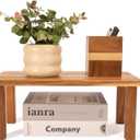 Acacia Wooden Desktop Organizer Shelf Kitchen Cabinet and Counter Riser Display Shelf for Top of Desk Home Office Bathroom Coffee Table Display Stand