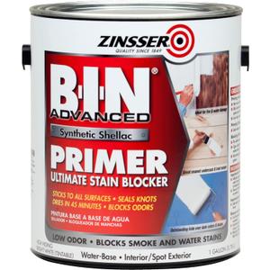 Zinsser 270976 B-I-N Advanced Synthetic Shellac Primer and Sealer, Gallon, White (128 Fl Oz (Pack of 1)