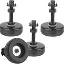 Heavy Duty Furniture Leveling Feet,Leg Leveler 2.36" Dia Base, M10 Thread, 1102 Lb Capacity,for Table Legs Furniture Feet Cabinets Sofa Tables Chairs RaiserD60xM10x50,4 Pack, Black