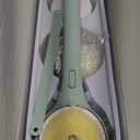 Electric Body Brush with 5 Heads 4 Speeds Digital Display for Shower, Handhels & Long Handle Waterproof, Overweight Person Deep Cleansing Whole Body, Exfoliating & Massaging All Skin Types (Green)