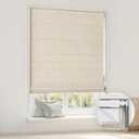 LazBlinds No Drill Cordless Roman Shades, 23'' W x 48'' H, Beige | Easy to Install, Light Blocking & Heat Insulating, Perfect for Bedrooms & Kids' Rooms