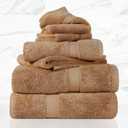 SUPERIOR Egyptian Cotton Pile 6 Piece Towel Set, Includes 2 Bath, 2 Hand, 2 Face Towels/Washcloths, Ultra Soft Luxury Towels, Thick Plush Essentials, Guest Bath, Spa, Hotel Bathroom, Rust