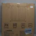 Extra Wide Baby Gate Extra Wide Pet Dog Gates for Stairs Doorways Black Metal Tension Indoor Safety Gates with Pressure Mount 71.5-76.38 Inch